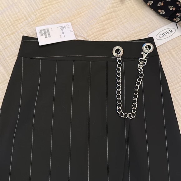 & OTHER STORIES Pinstripe Skirt with Chain - Picture 3 of 4